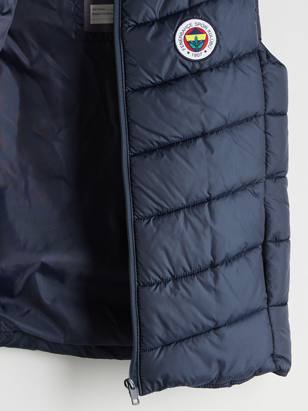 Lacivert Kapüşonlu Fenerbahçe Baskılı  Erkek Çocuk Yelek-2