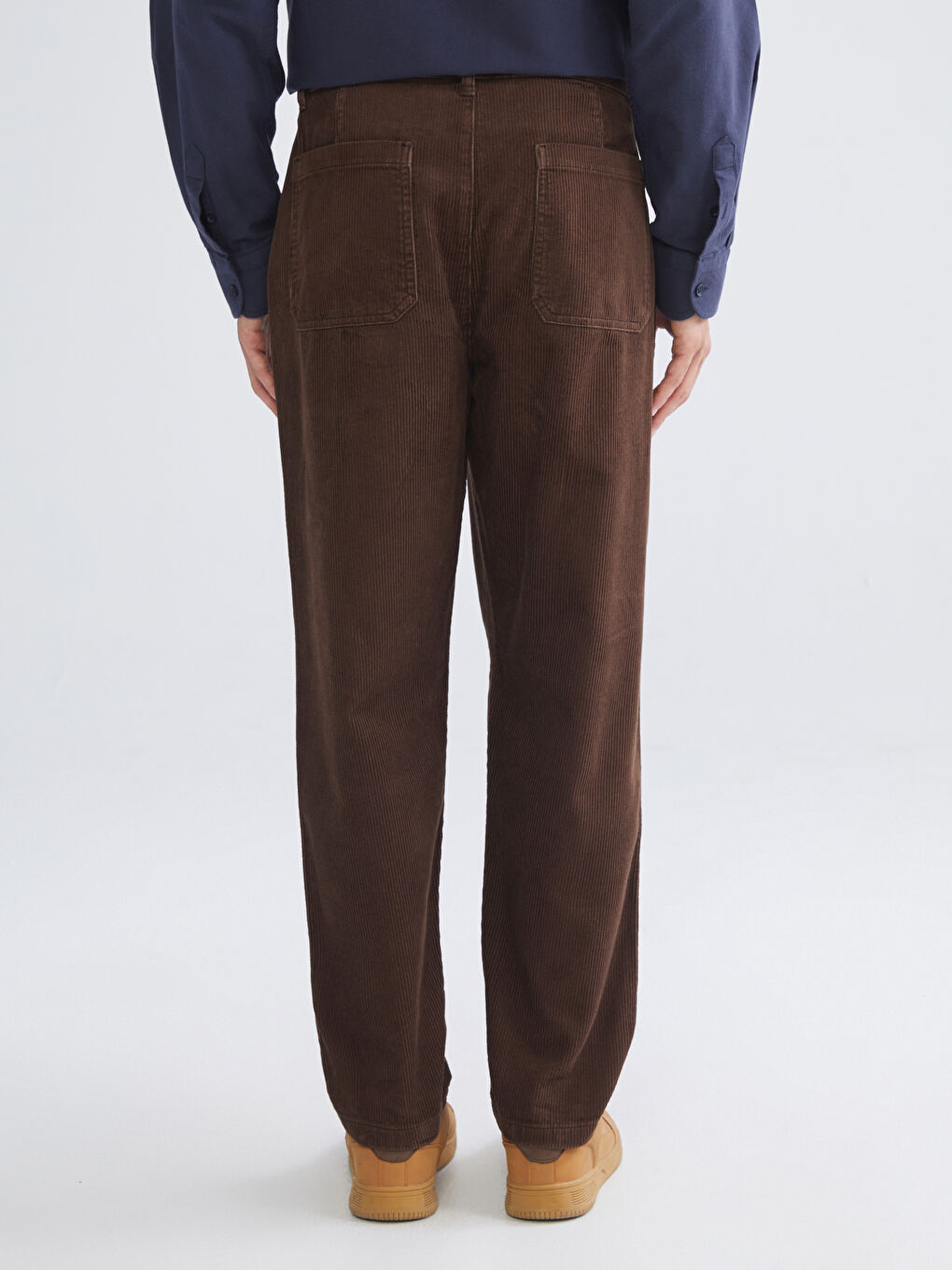 Брюки из бархата свободного кроя-3