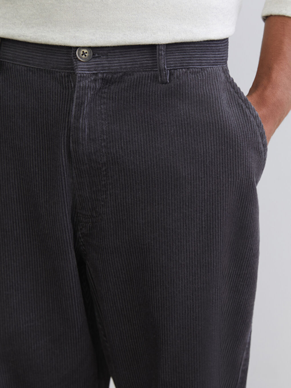 Брюки из бархата свободного кроя-2