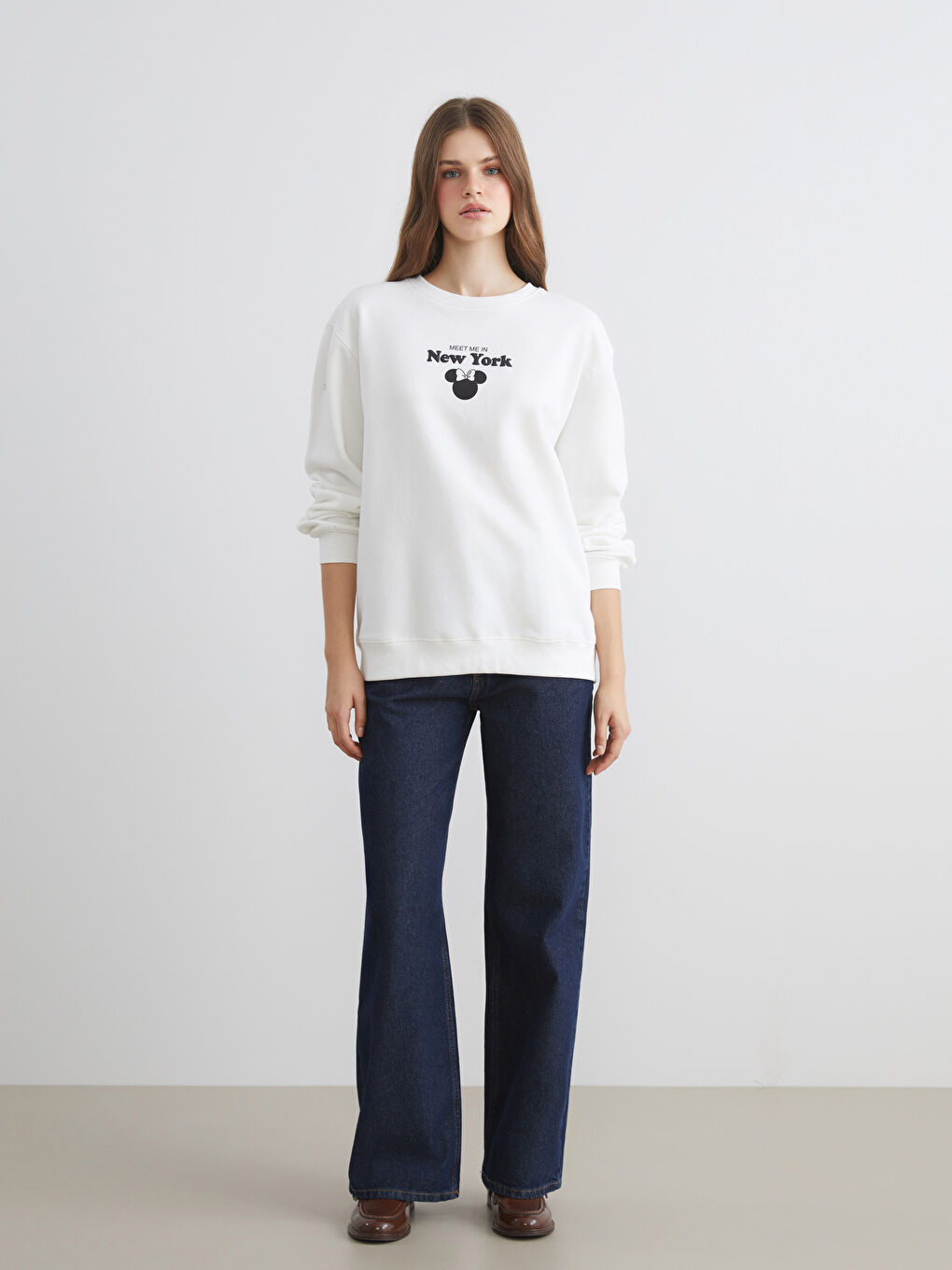 Woman ECRU Sweatshirt-1
