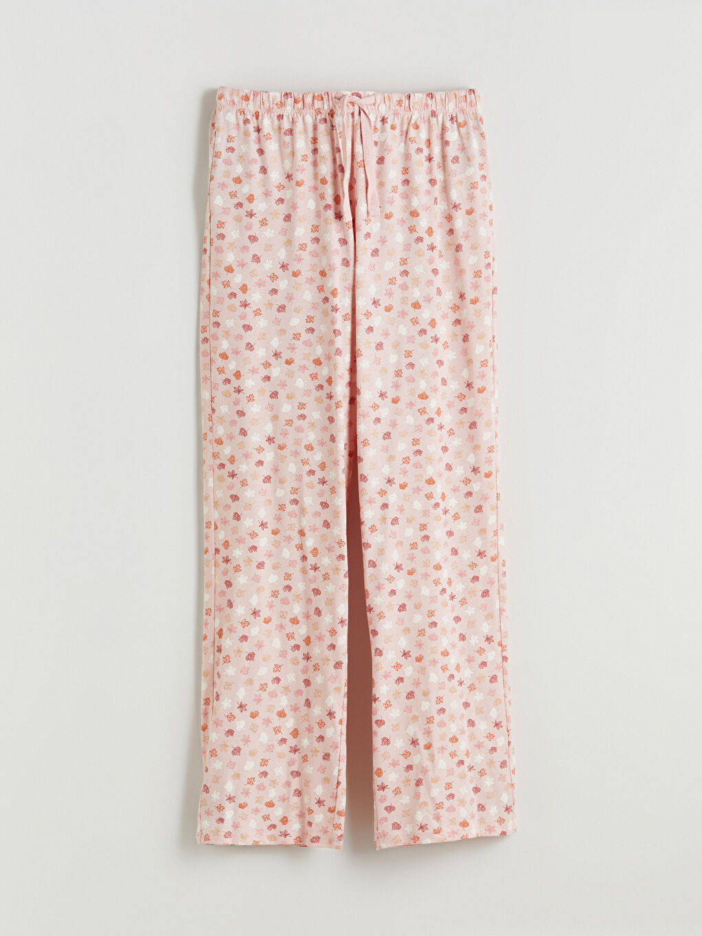 Plus Size Elastic Waist Floral Women's Pajama Bottoms-4