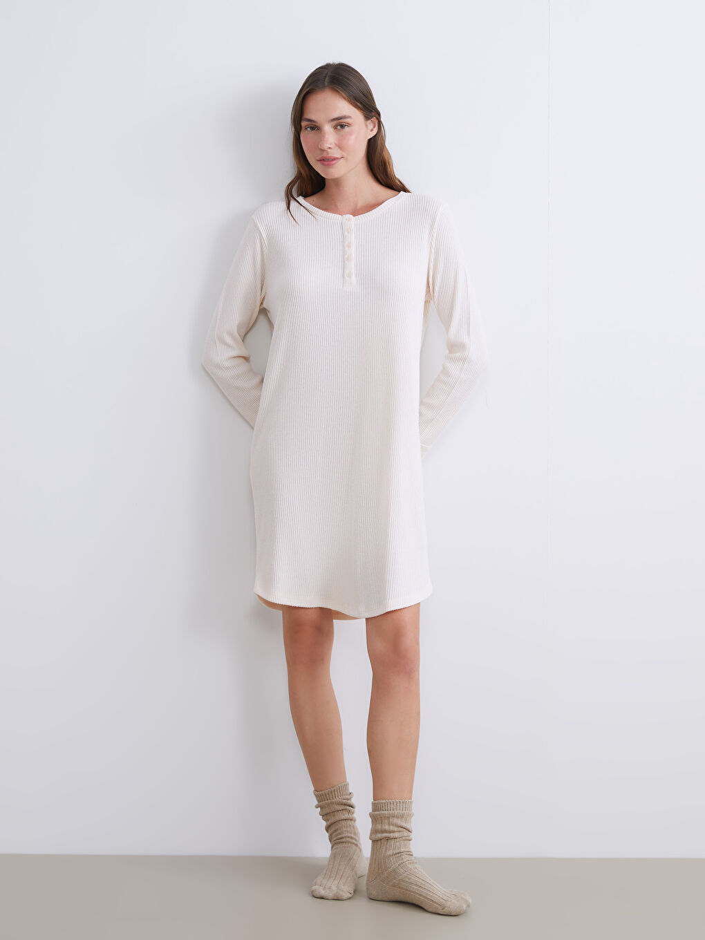 Okrugli izrez Ženska Spavaćica