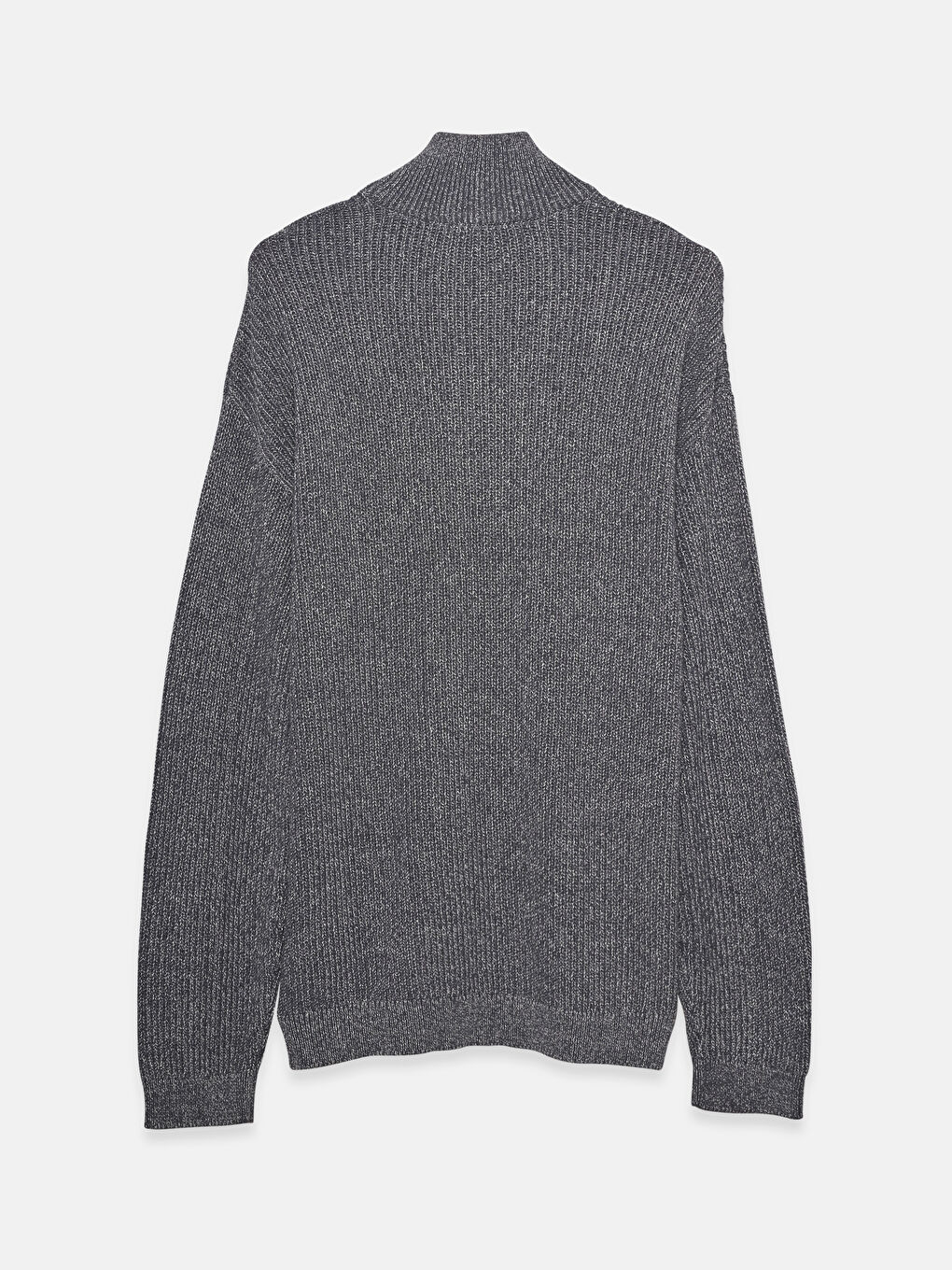 Мужской трикотажный свитер с воротником рыбака-1