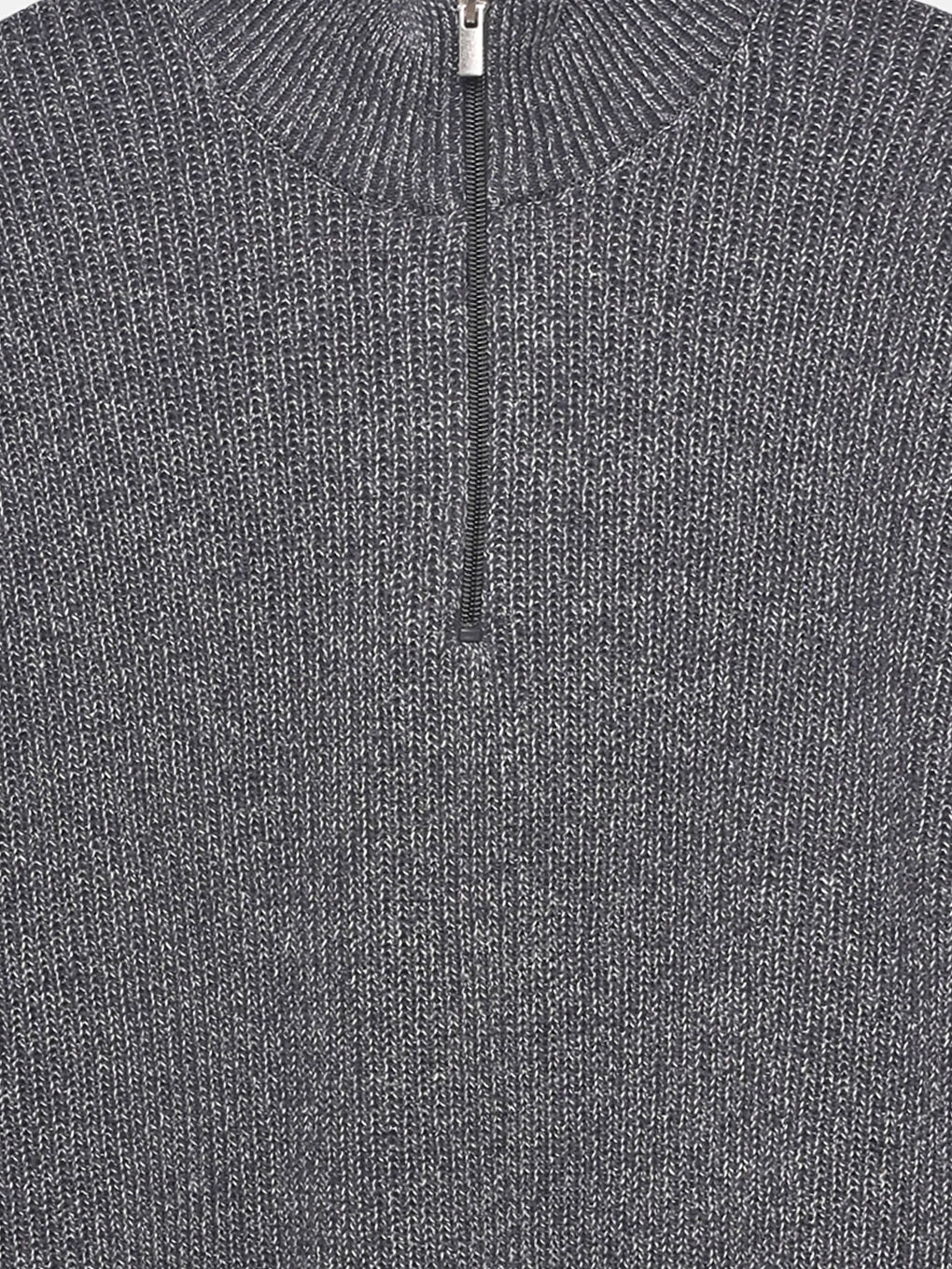 Мужской трикотажный свитер с воротником рыбака-2