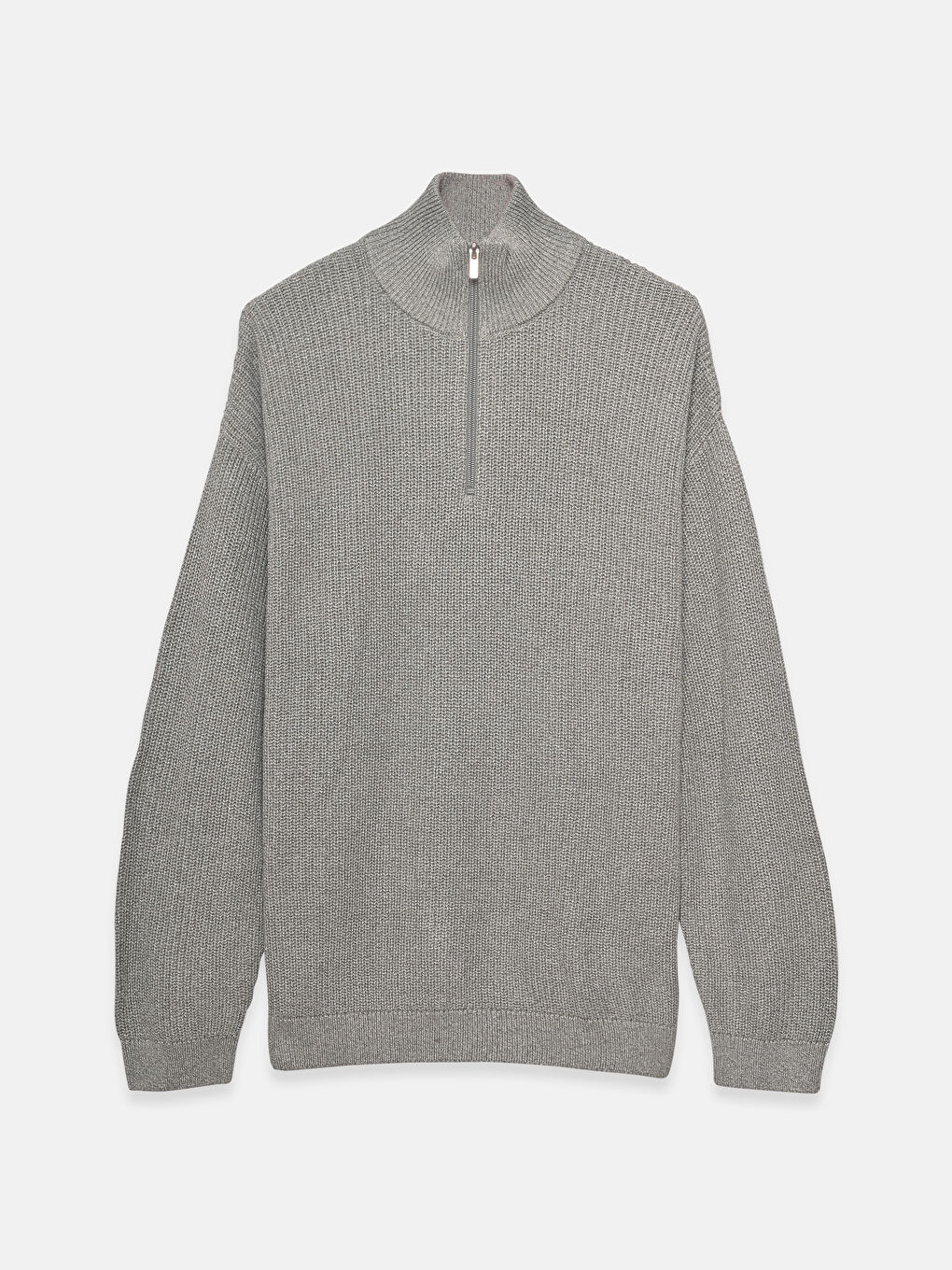 Мужской трикотажный свитер с воротником рыбака