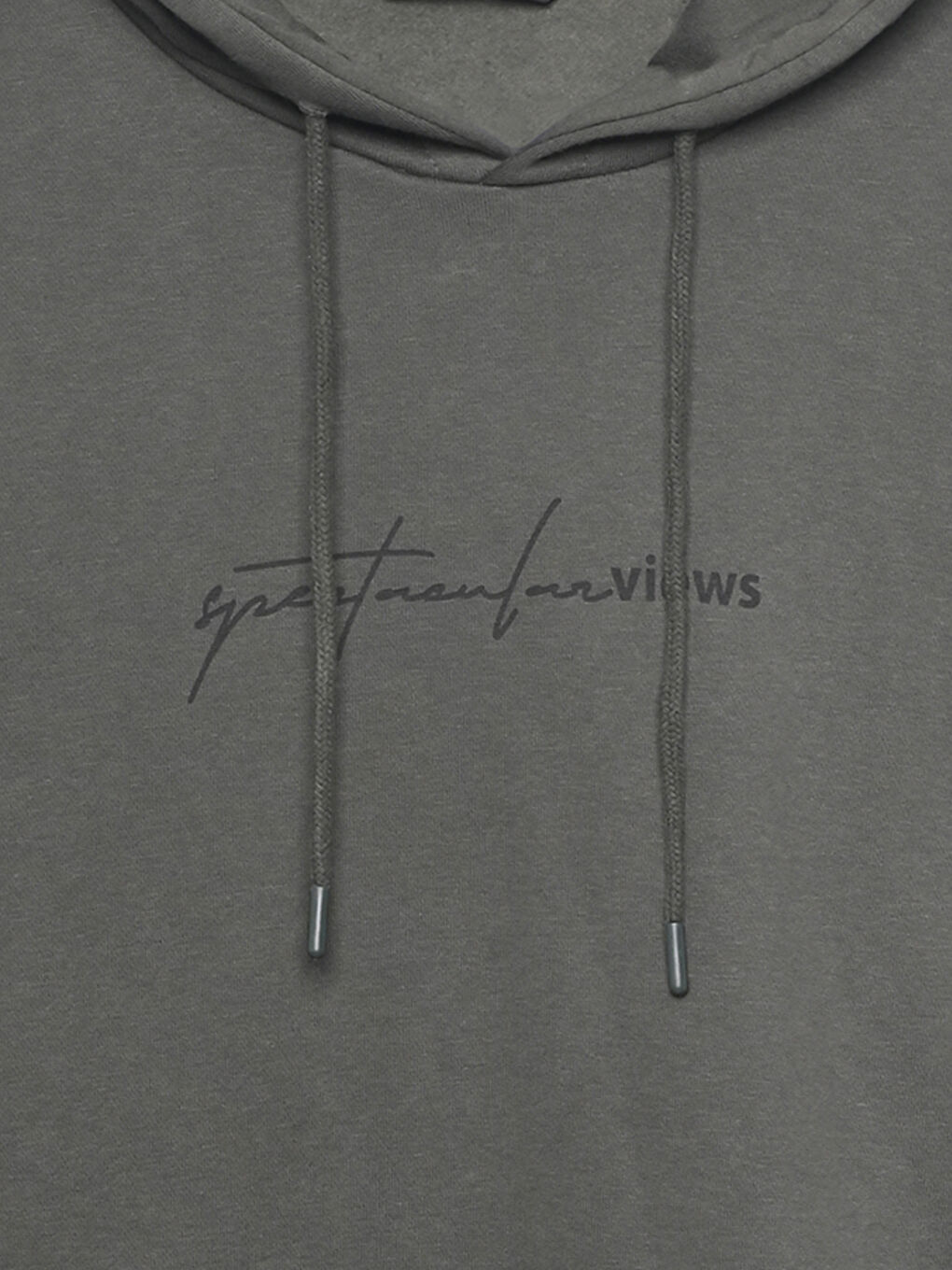 Baskılı Kapüşonlu Erkek Sweatshirt-2