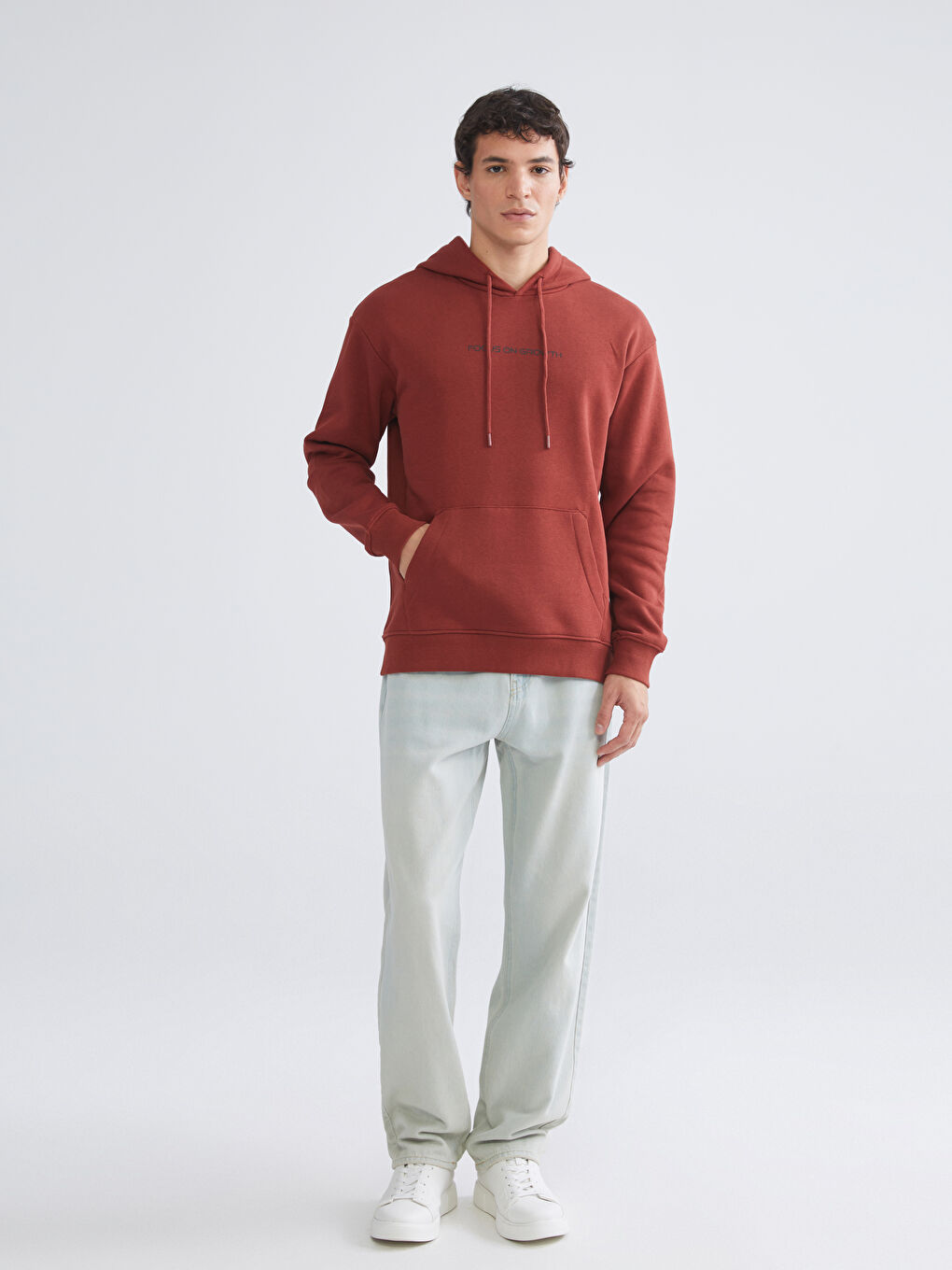 Long Sleeve Printed Thick Men's Hoodie-1