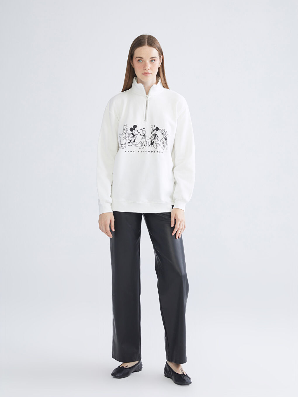 Woman ECRU Sweatshirt-1
