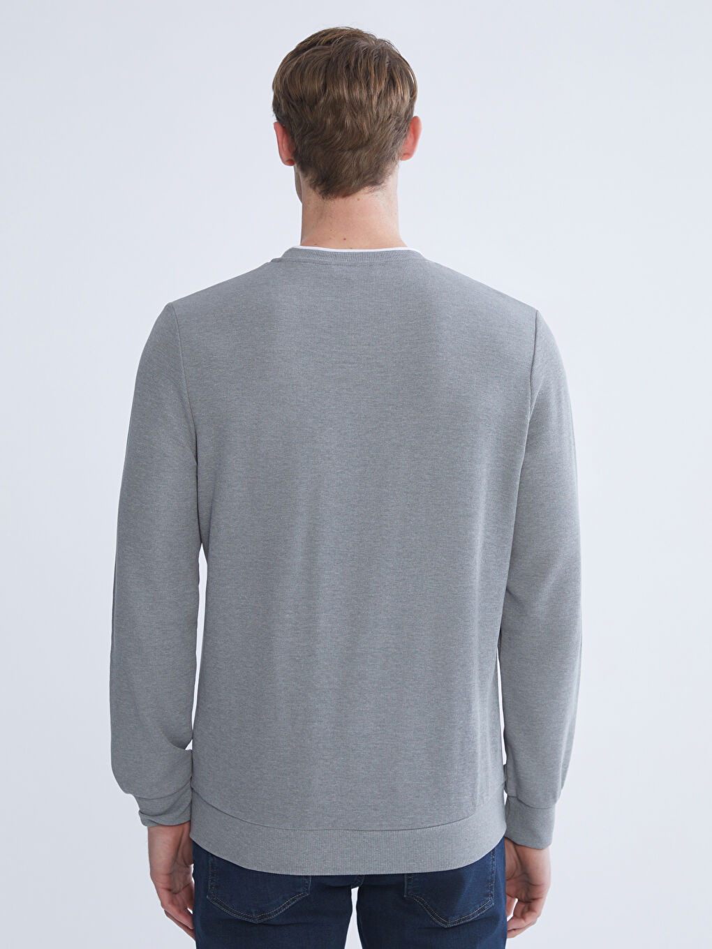 Crew Neck Printed Men's Sweatshirt-3