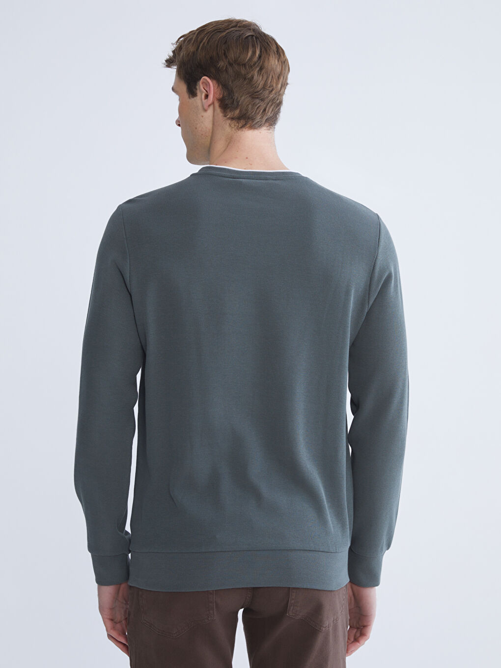 Crew Neck Printed Men's Sweatshirt-3