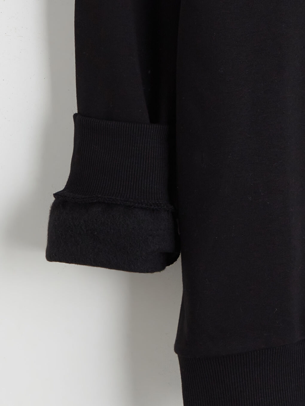 Siyah Bisiklet Yaka Baskılı Erkek Sweatshirt-6