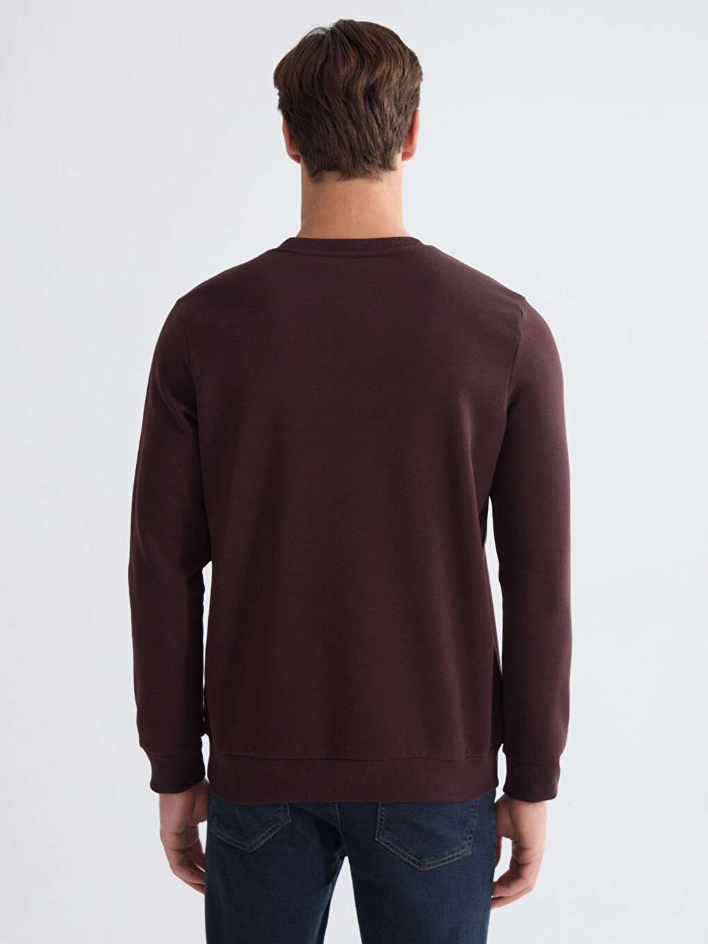 Hanorac Basic Imprimat pentru Bărbați cu Guler Rotund-3