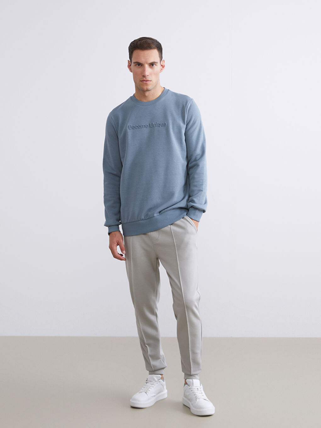 Crew Neck Printed Men's Sweatshirt-1
