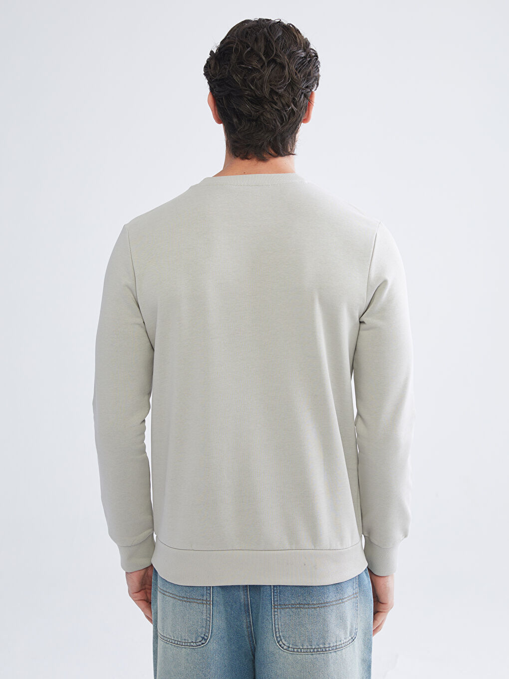 سويت شيرت للرجال مطبوع بياقة دائرية-3