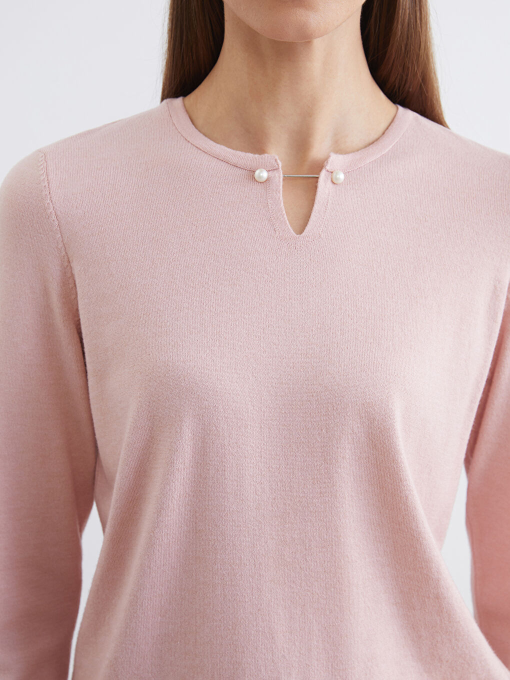 Pull-over en Tricot à Col Rond pour Femmes-2