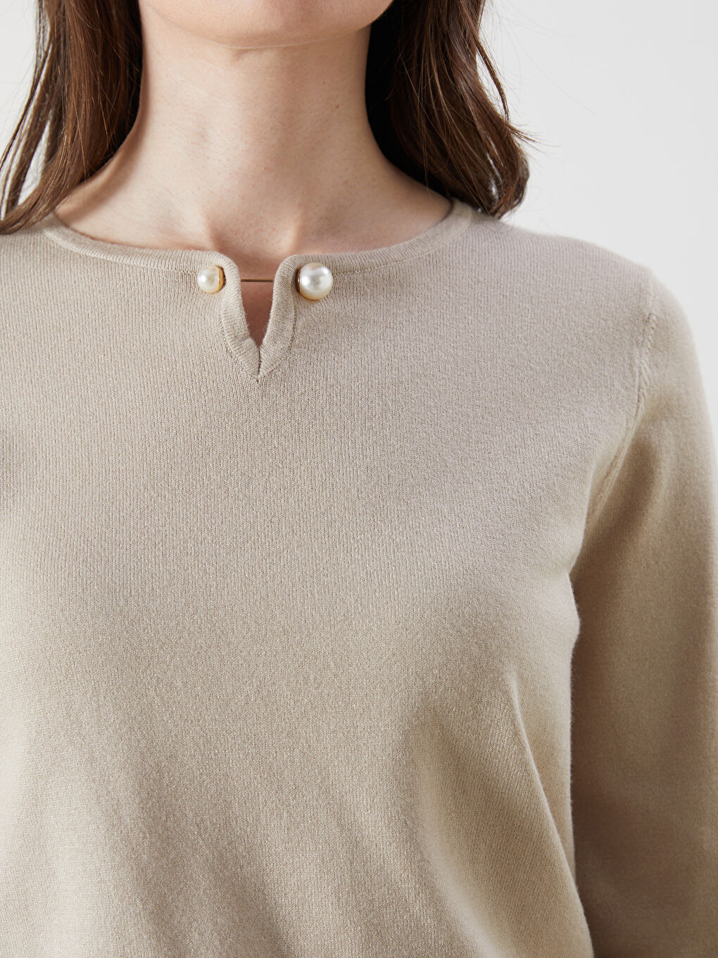 Crew Neck Women's Knitwear Sweater-2