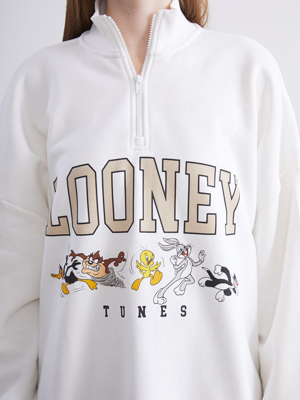 Woman BEIGE Sweatshirt-2