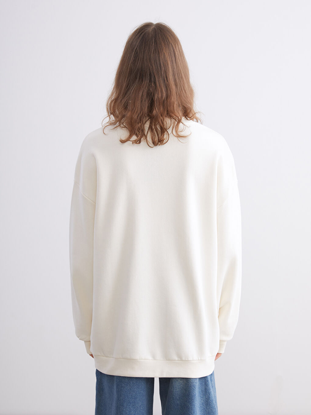 Winnie the Pooh Printed Oversize Women's Thick Sweatshirt-3