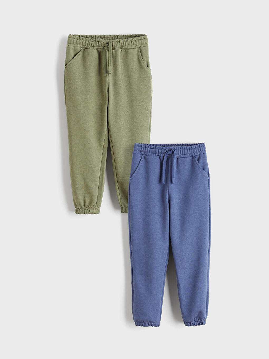 Haki Beli Lastikli Erkek Çocuk Jogger Eşofman Altı 2'li