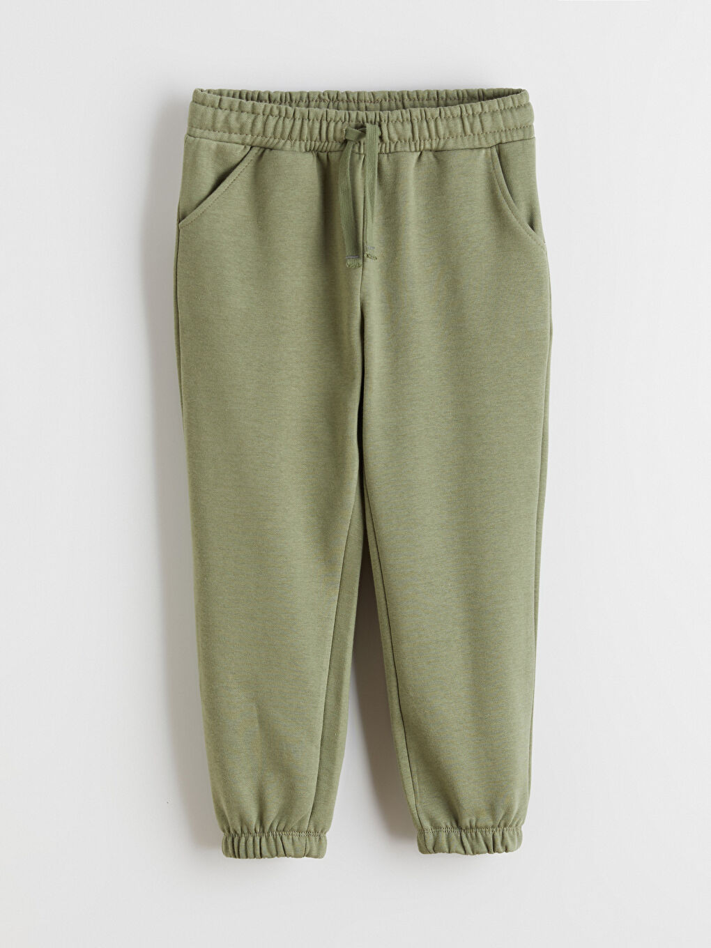 Haki Beli Lastikli Erkek Çocuk Jogger Eşofman Altı 2'li-1