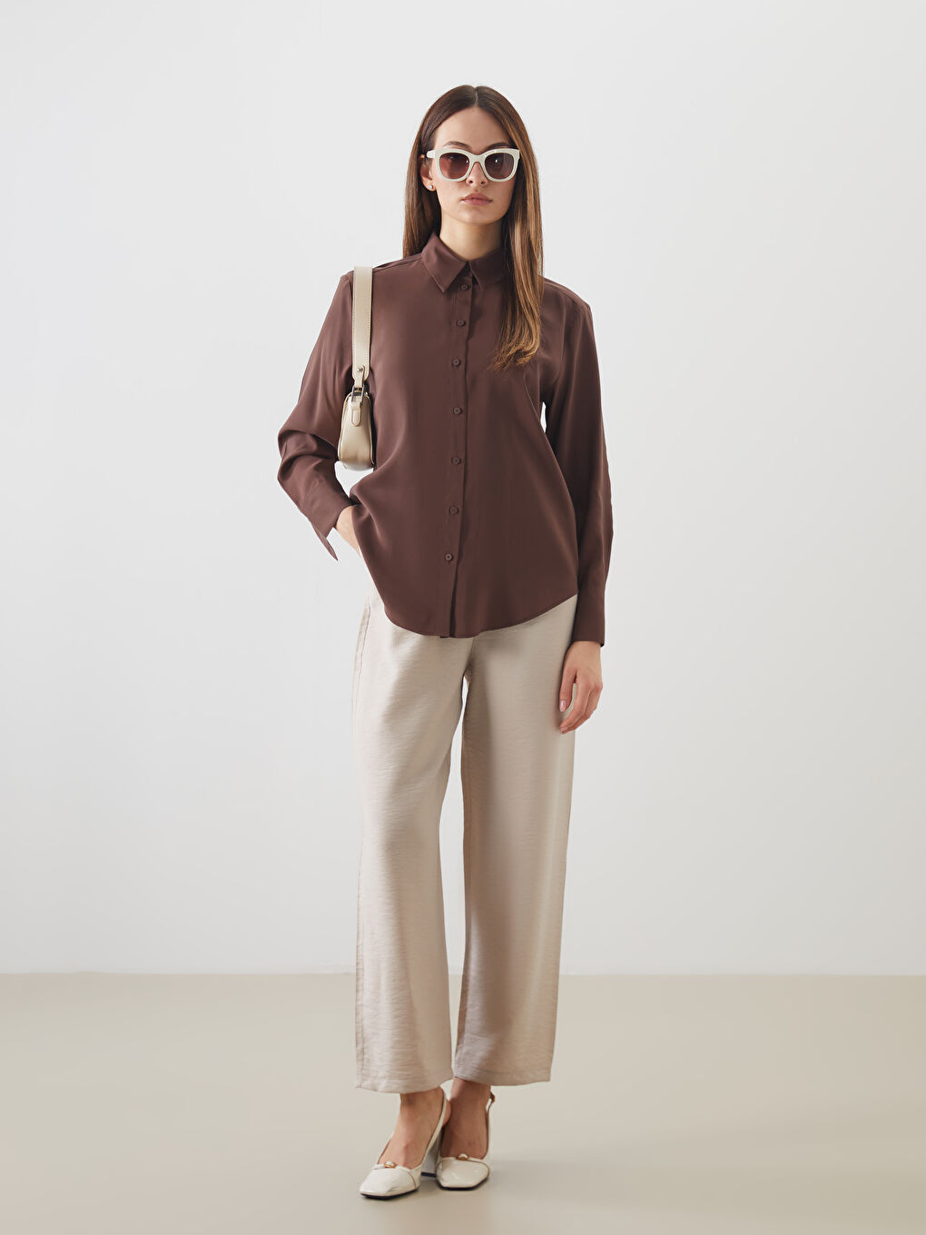 LCWAIKIKI Classic Modal Blend Women's Shirt -W5AG66Z8-CT9