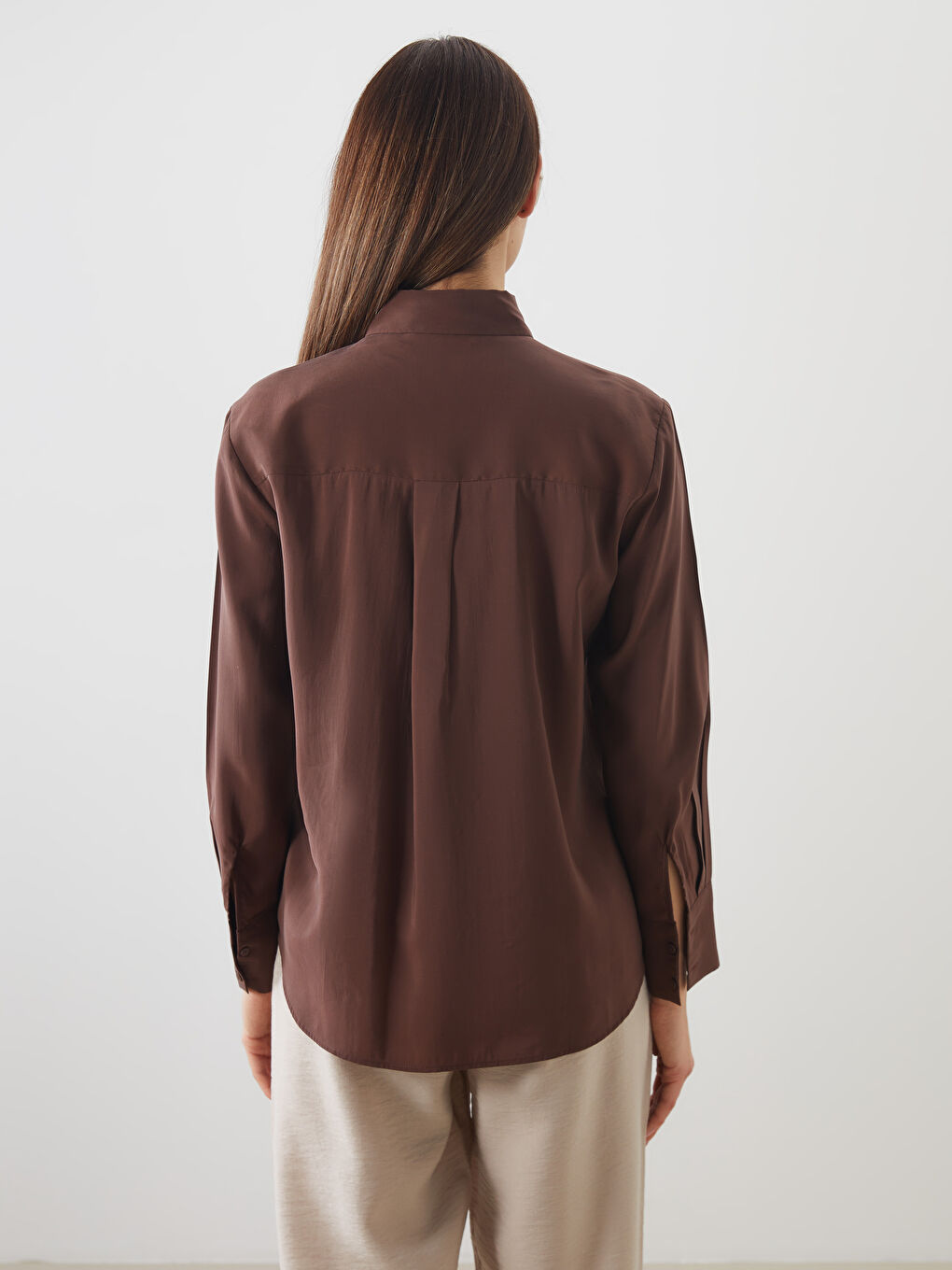 LCWAIKIKI Classic Modal Blend Women's Shirt -W5AG66Z8-CT9