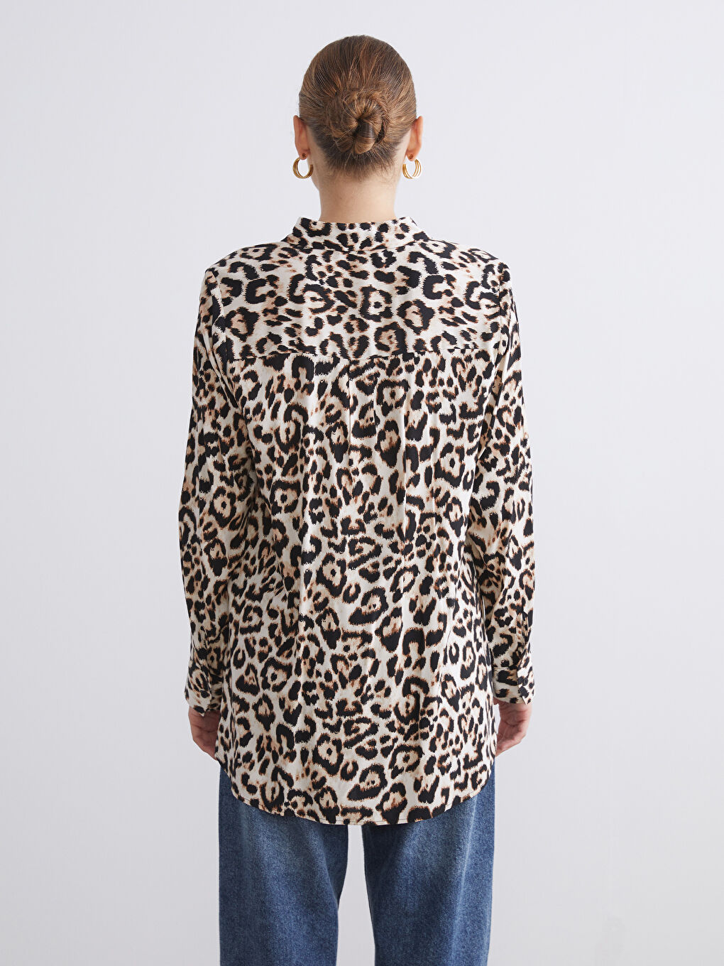 LCWAIKIKI Classic Leopard Print Women's Shirt -W5AG67Z8-LQY