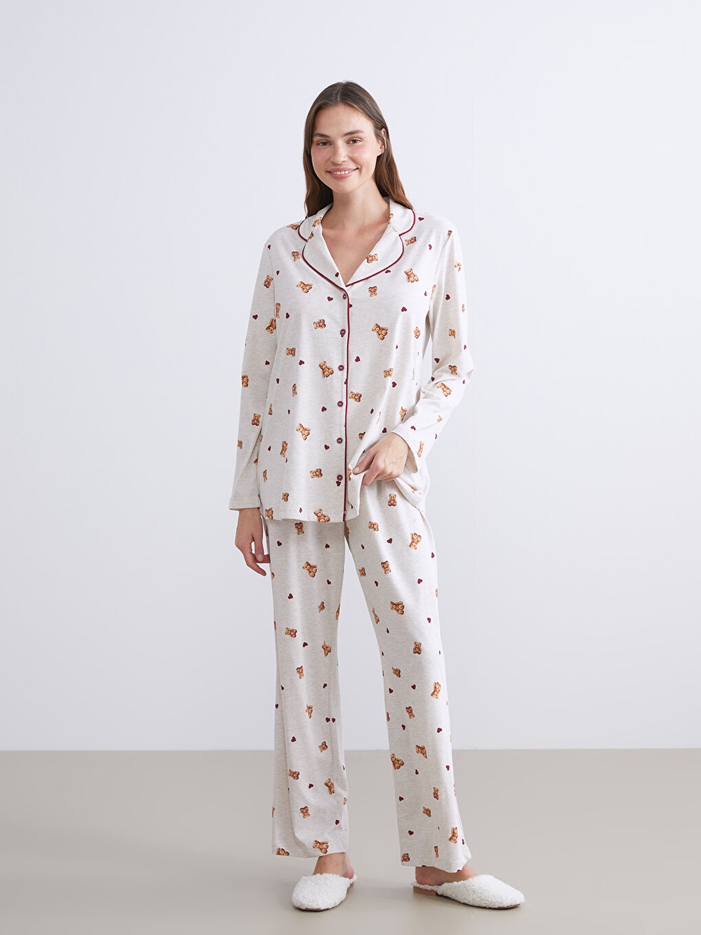 Collared Neck Maternity Pyjama Set