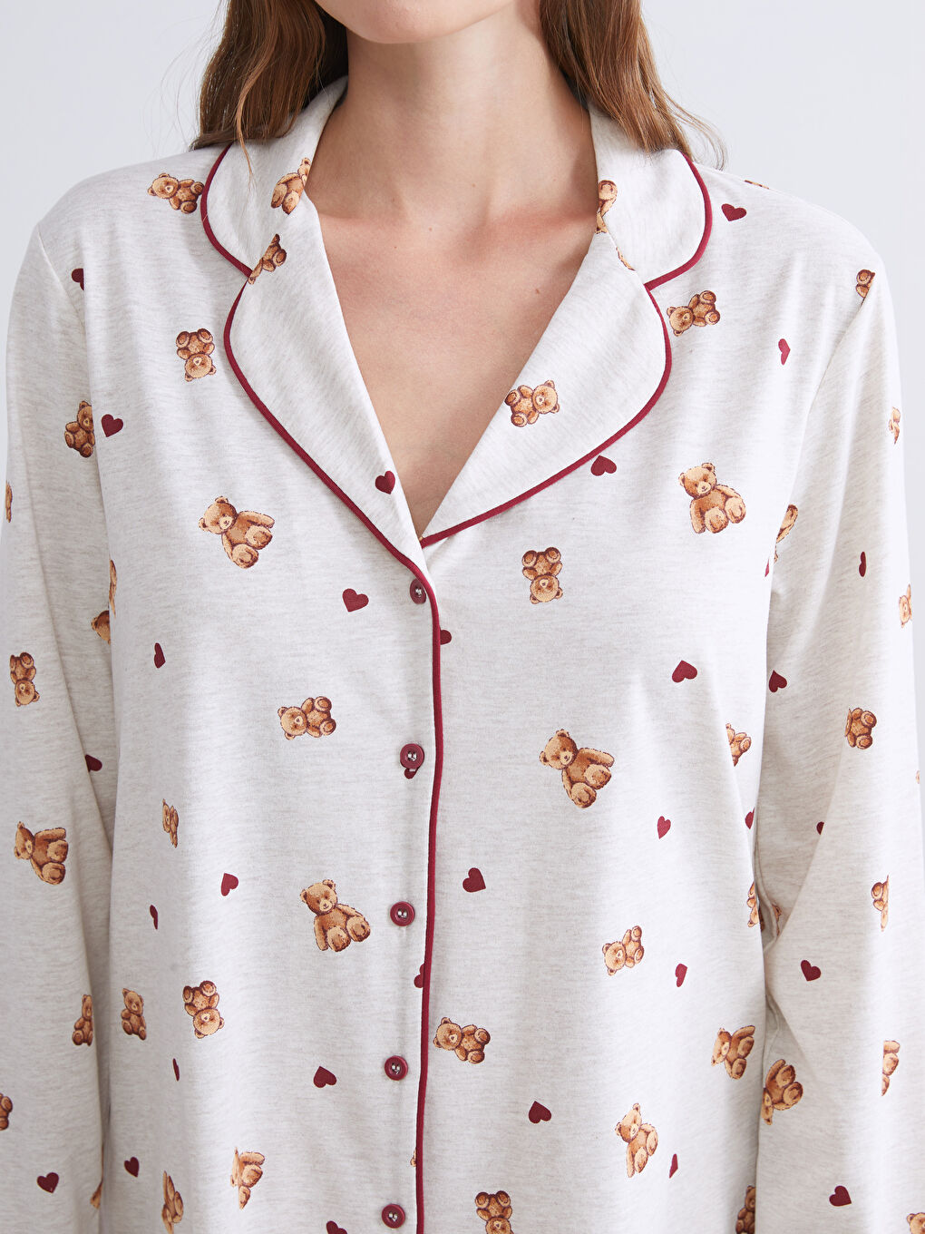 Collared Neck Maternity Pyjama Set-2