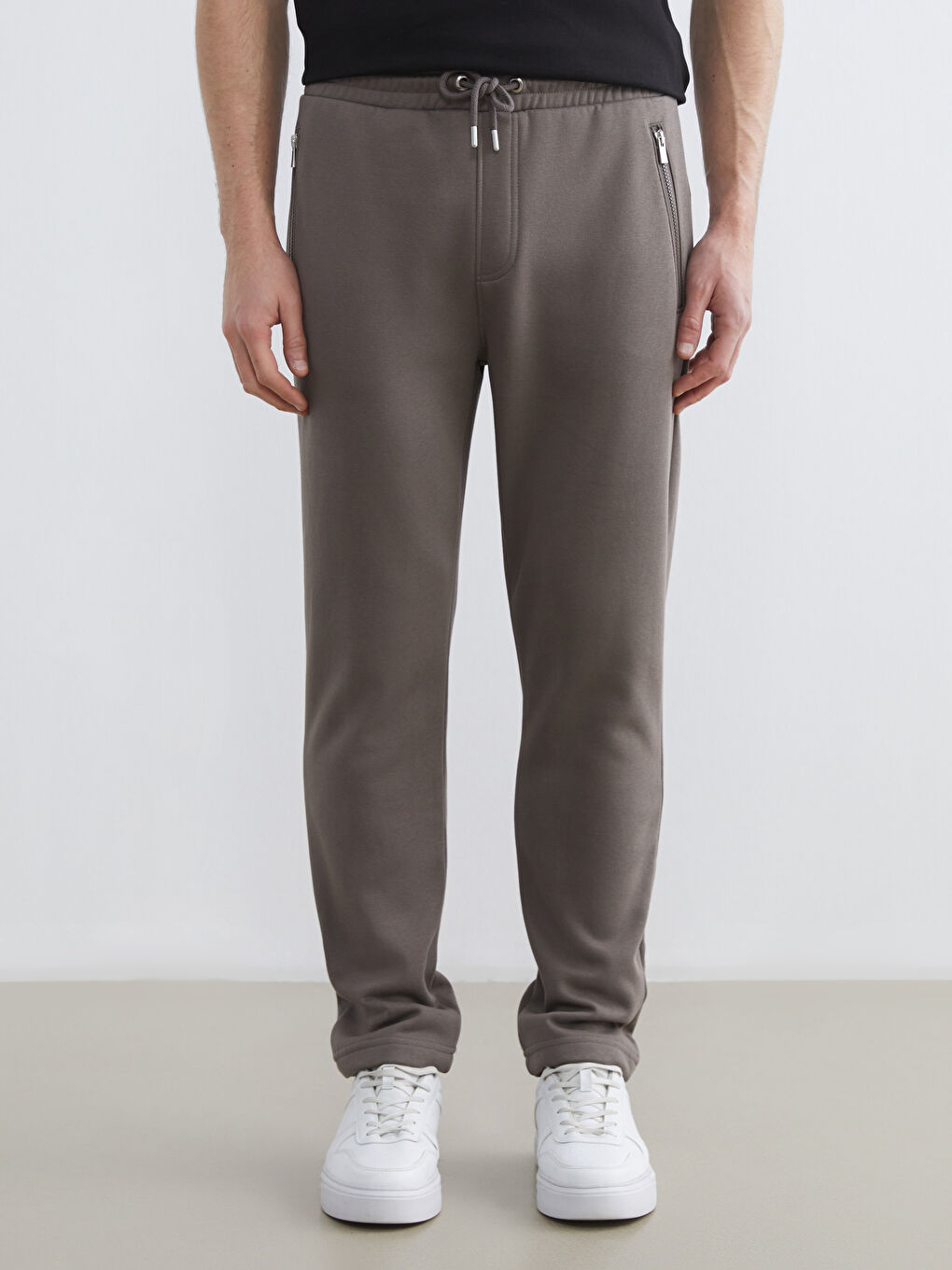 Kahverengi Kalın Erkek Eşofman Altı-1