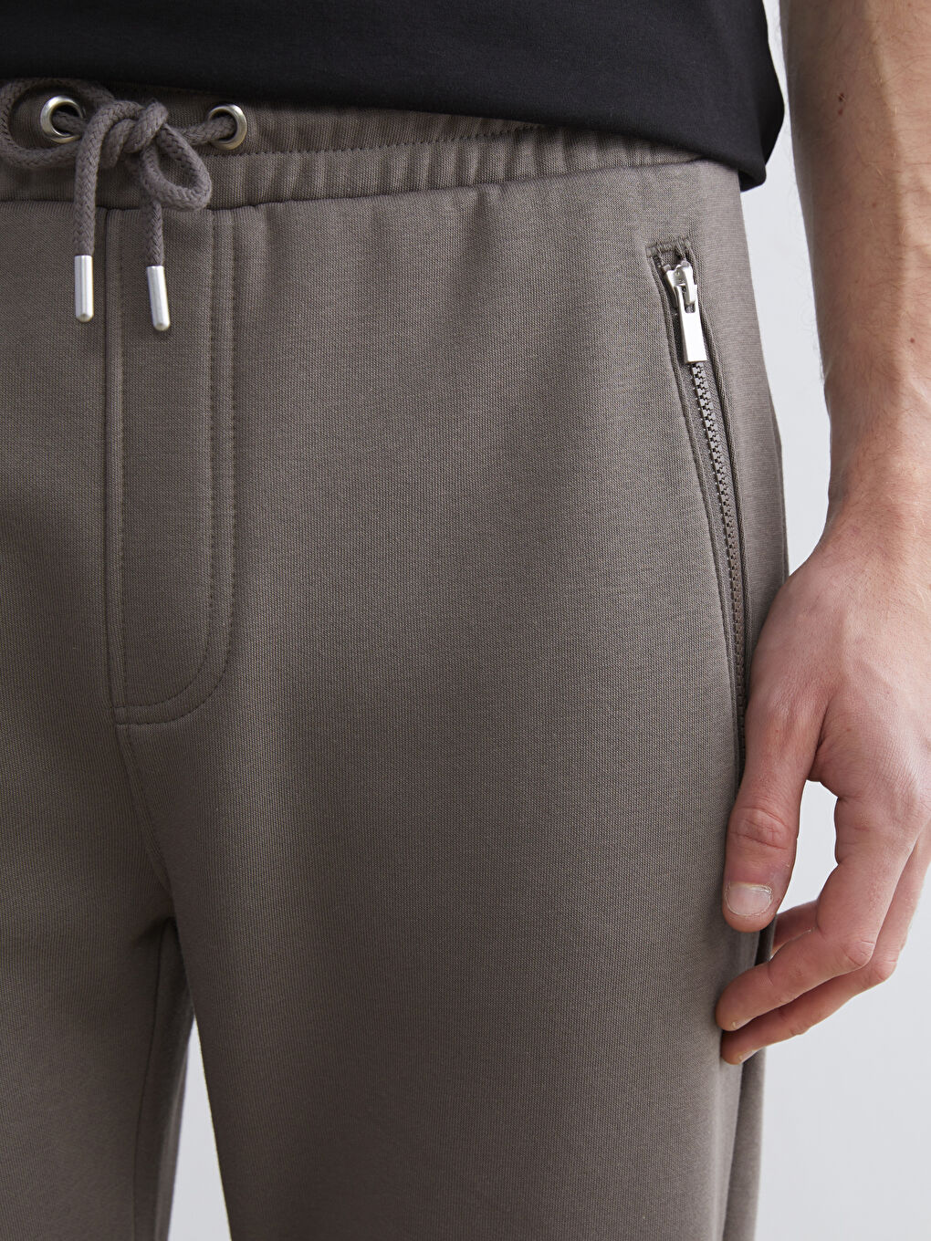 Kahverengi Kalın Erkek Eşofman Altı-2