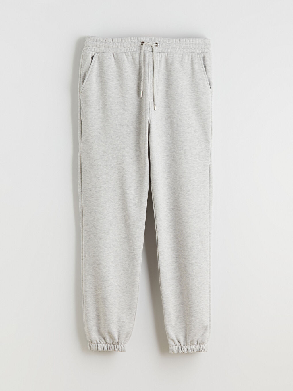 Gri Rahat Kalıp Erkek Kalın Eşofman Altı-4