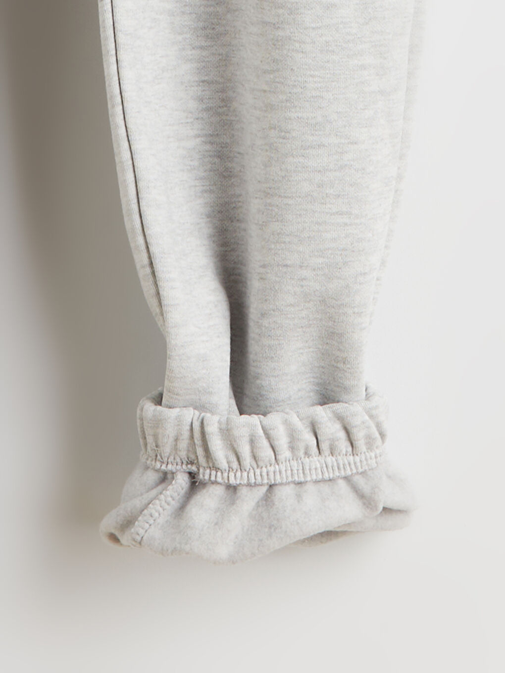 Gri Rahat Kalıp Erkek Kalın Eşofman Altı-5