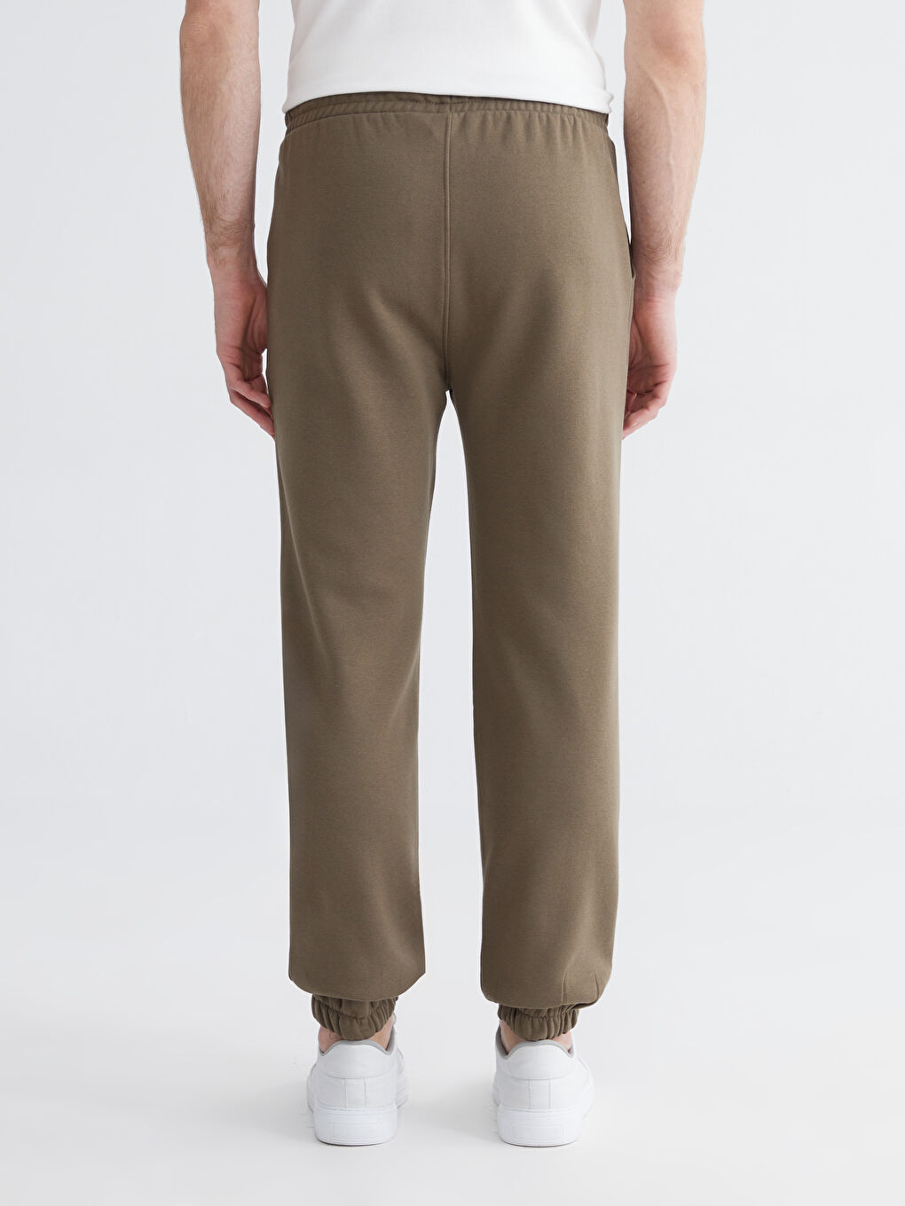 Haki Rahat Kalıp Erkek Kalın Eşofman Altı-3