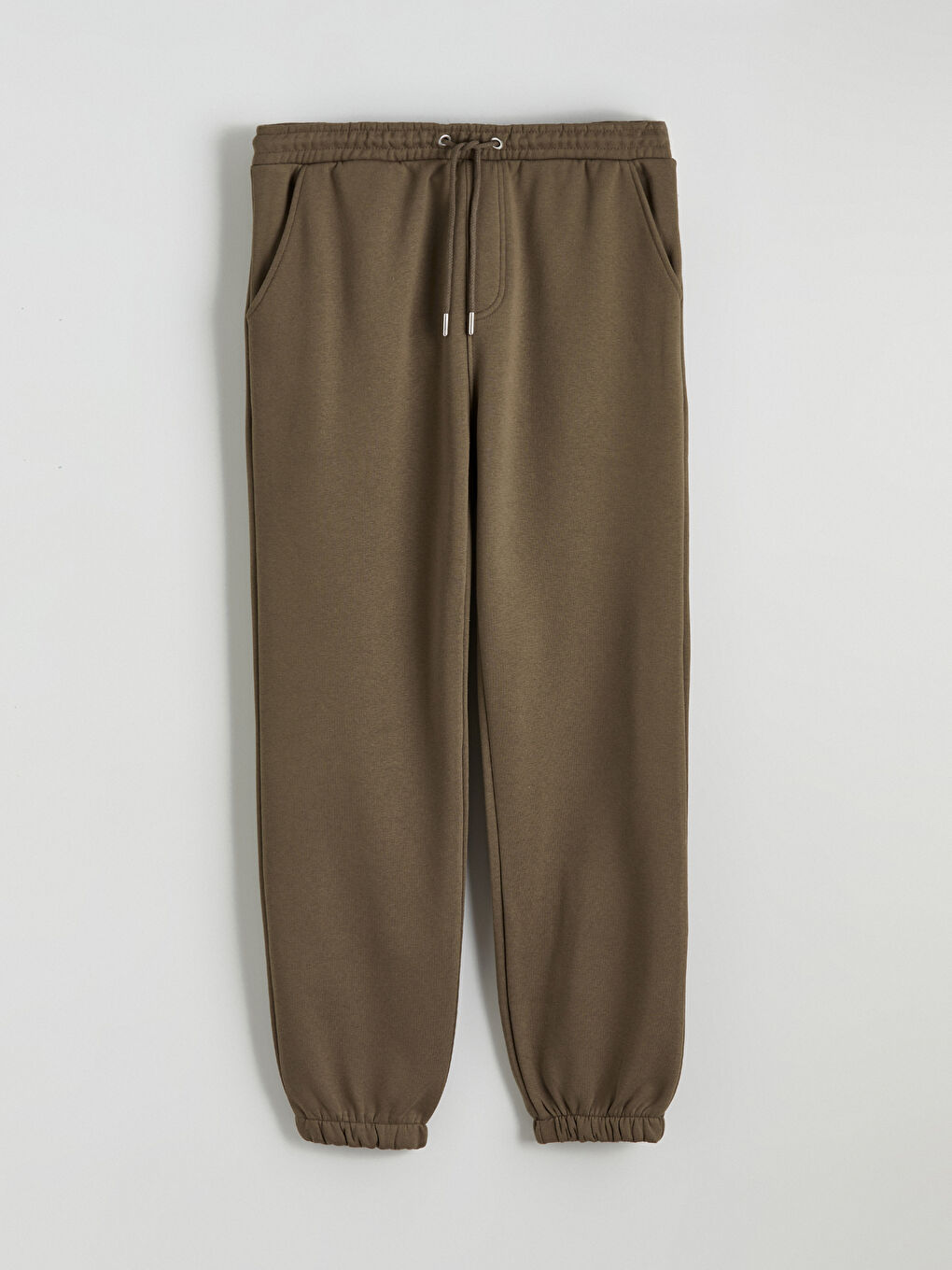 Haki Rahat Kalıp Erkek Kalın Eşofman Altı-4