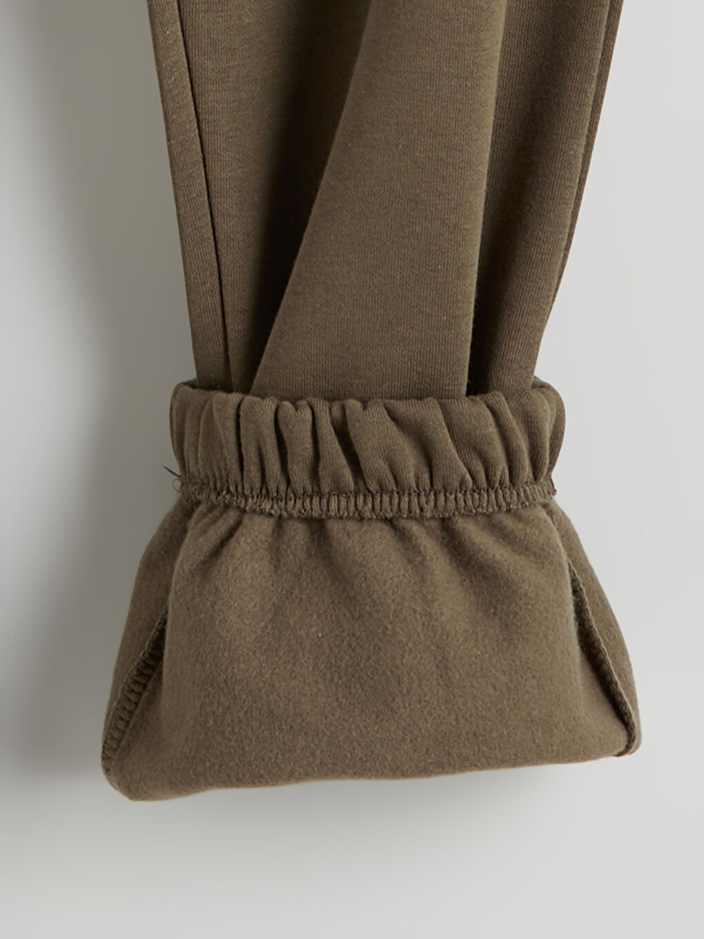 Haki Rahat Kalıp Erkek Kalın Eşofman Altı-5