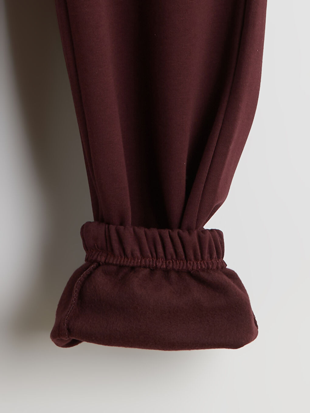 Bordo Rahat Kalıp Erkek Kalın Eşofman Altı-5