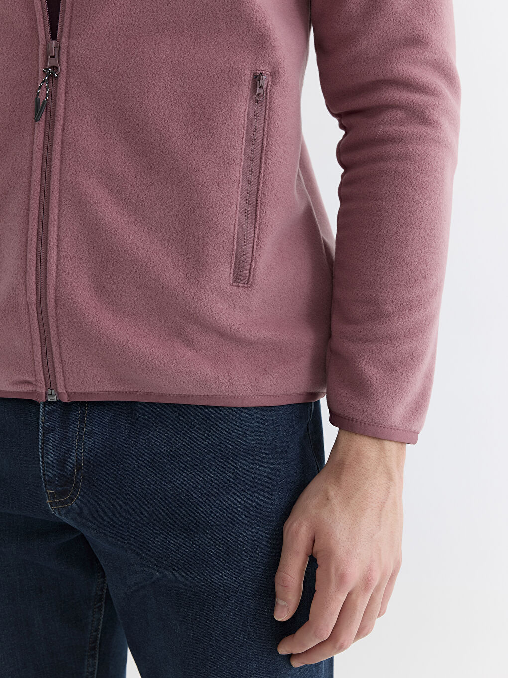 سویتشێرتی قۆڵ درێژ بە زنجیری پۆلاری یەخەی مل بەرز بۆ پیاوان-2