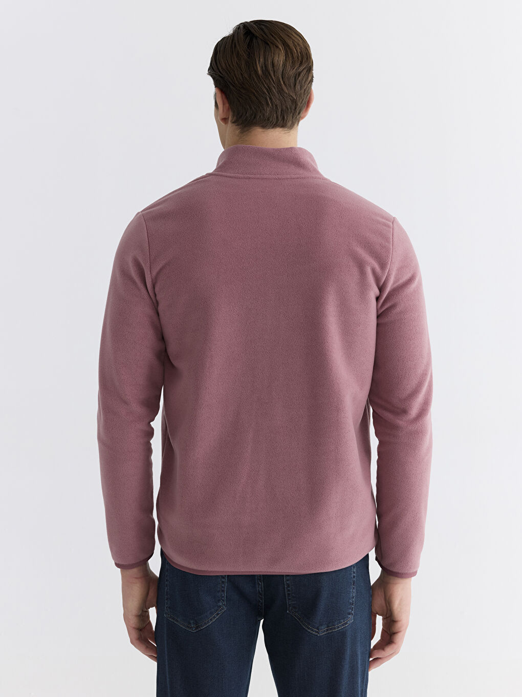 سویتشێرتی قۆڵ درێژ بە زنجیری پۆلاری یەخەی مل بەرز بۆ پیاوان-3