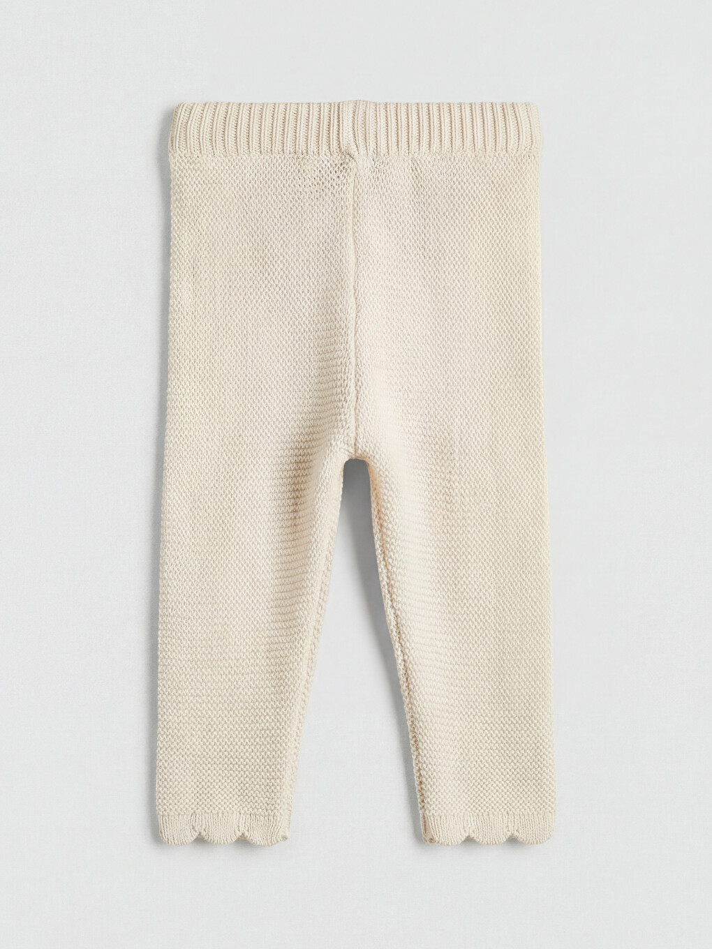 Bej Kız Bebek Triko Pantolon-1
