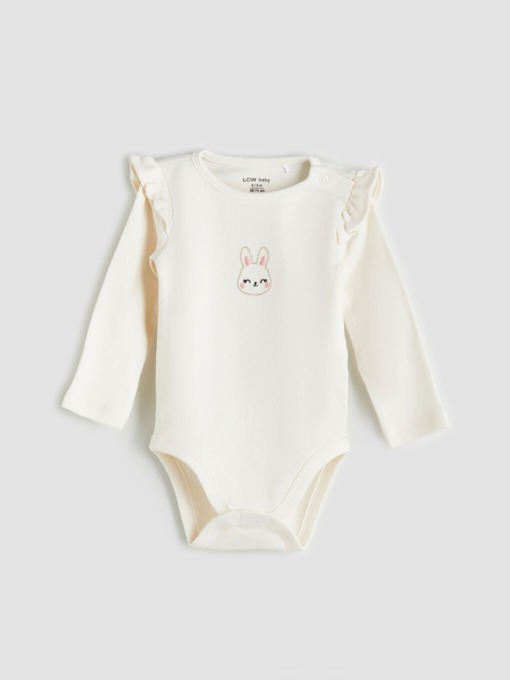 LCW baby Crew Neck Long Sleeve Printed Baby Girl Suit 3-Piece -W5AH49Z1-YG7