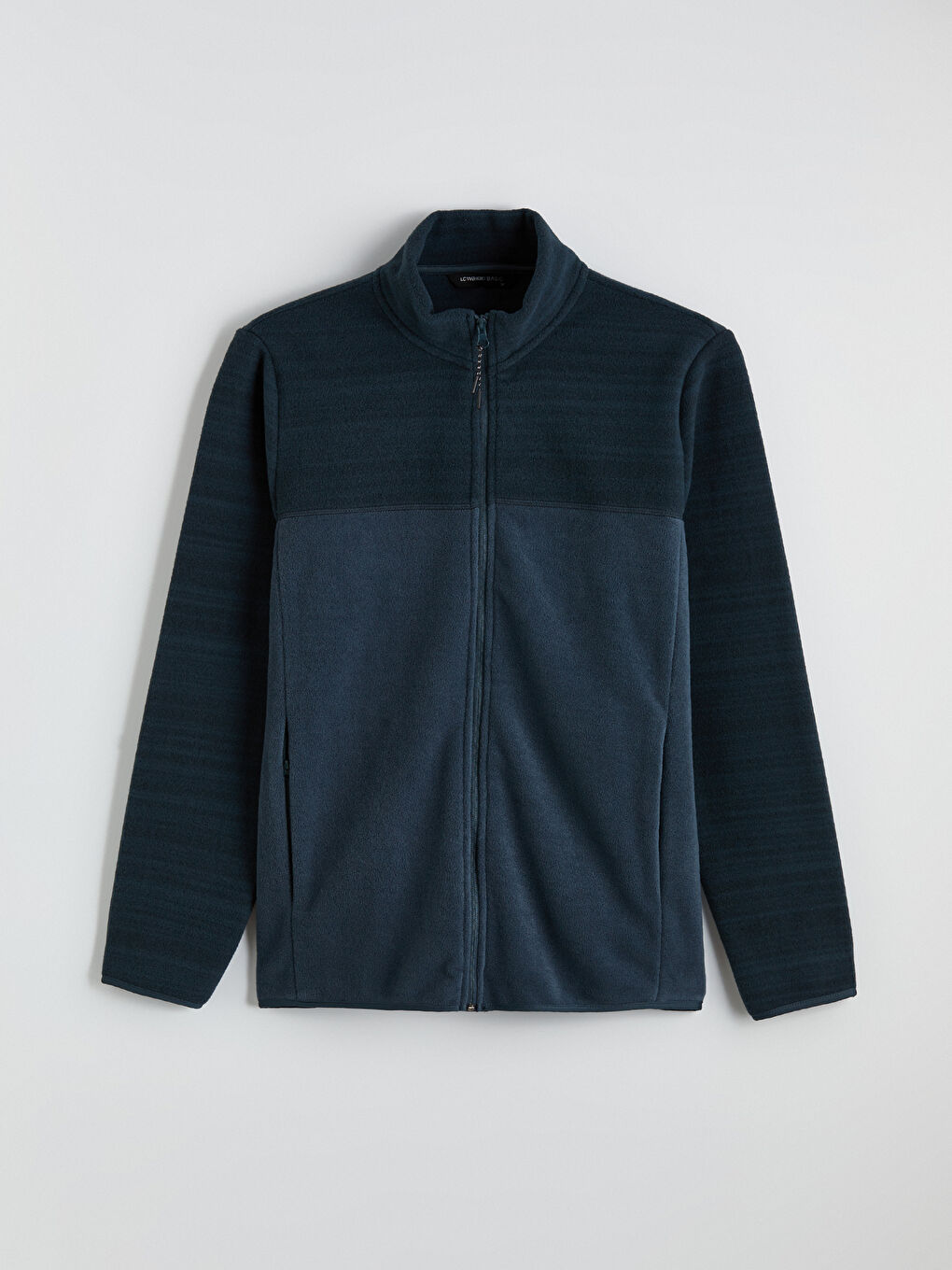 Petrol Dik Yaka Polar Erkek Fermuarlı Sweatshirt