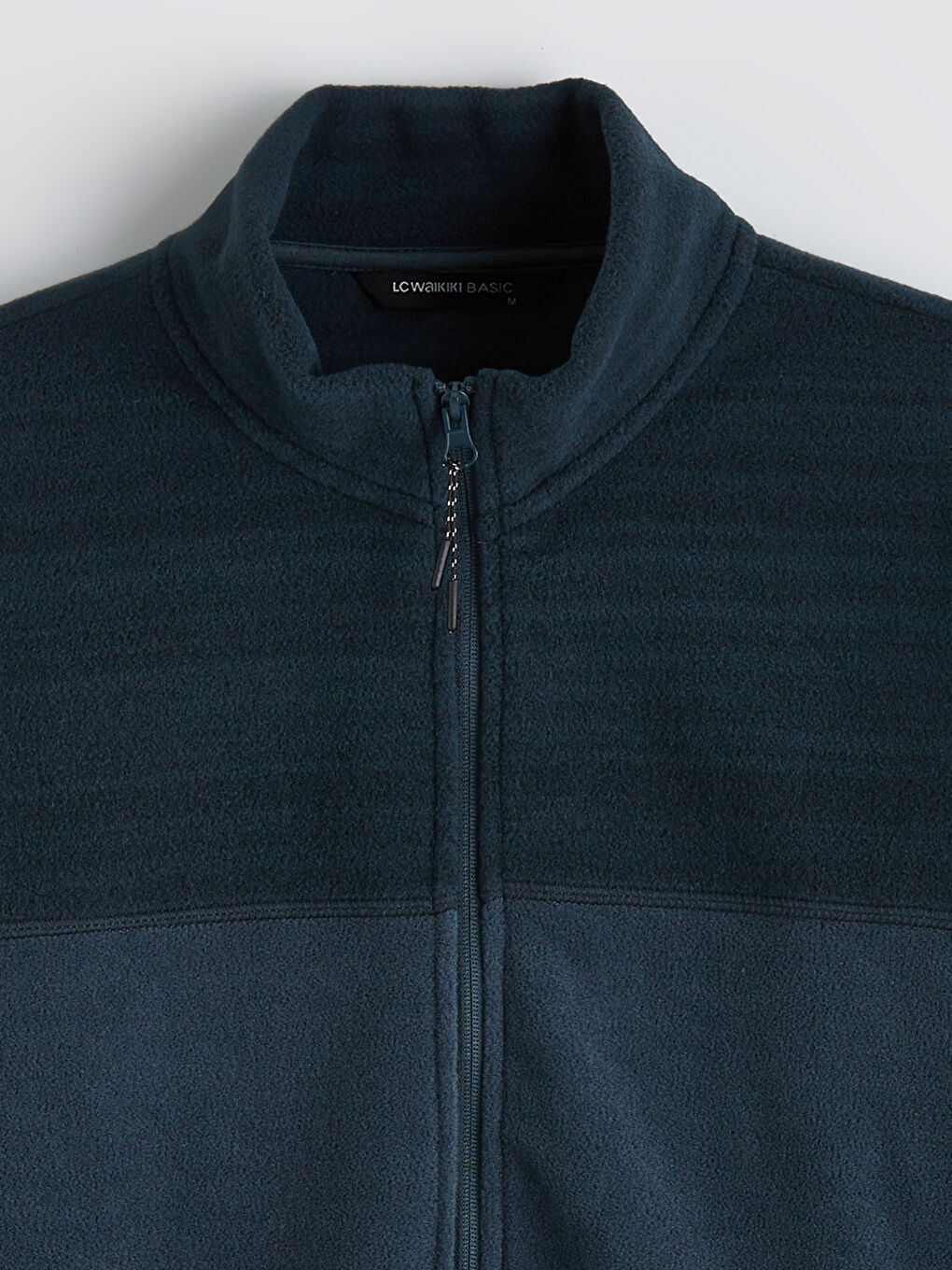 Petrol Dik Yaka Polar Erkek Fermuarlı Sweatshirt-1