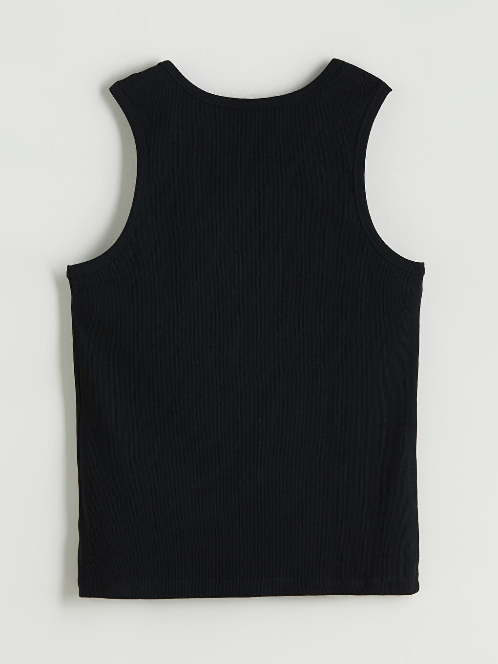 Siyah U Yaka Penye Erkek Fitilli Atlet-1