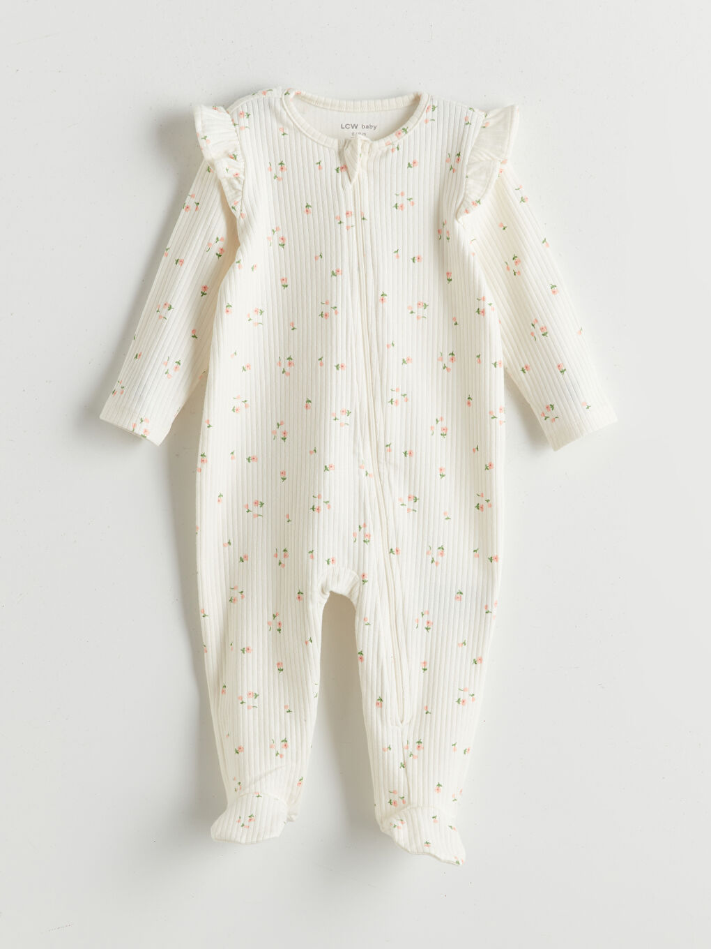 LCW baby Crew Neck Floral Baby Girls' Jumpsuit -W5AH99Z1-LRA