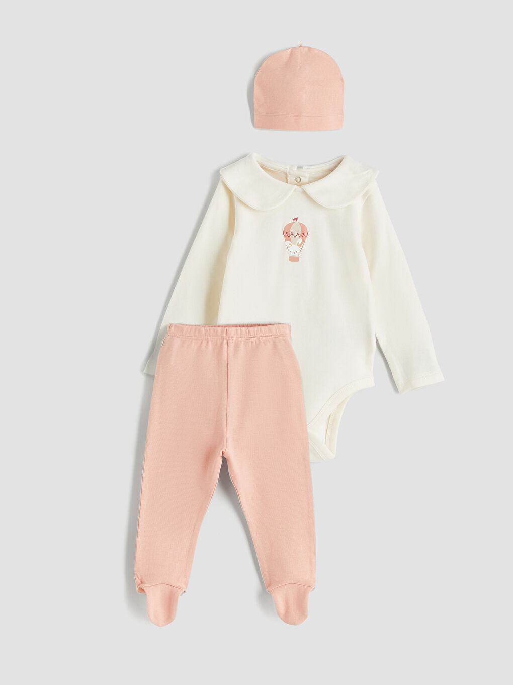 LCW baby Baby Girls' Peter Pan Collar Set -W5AI03Z1-YG7