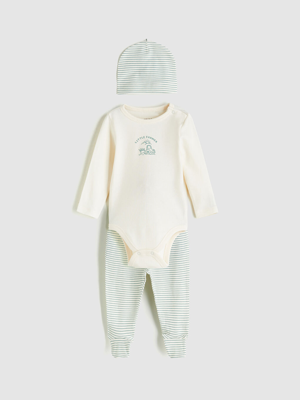 LCW baby Crew Neck Printed Baby Boys' 3-Pack Set -W5AI24Z1-YG7