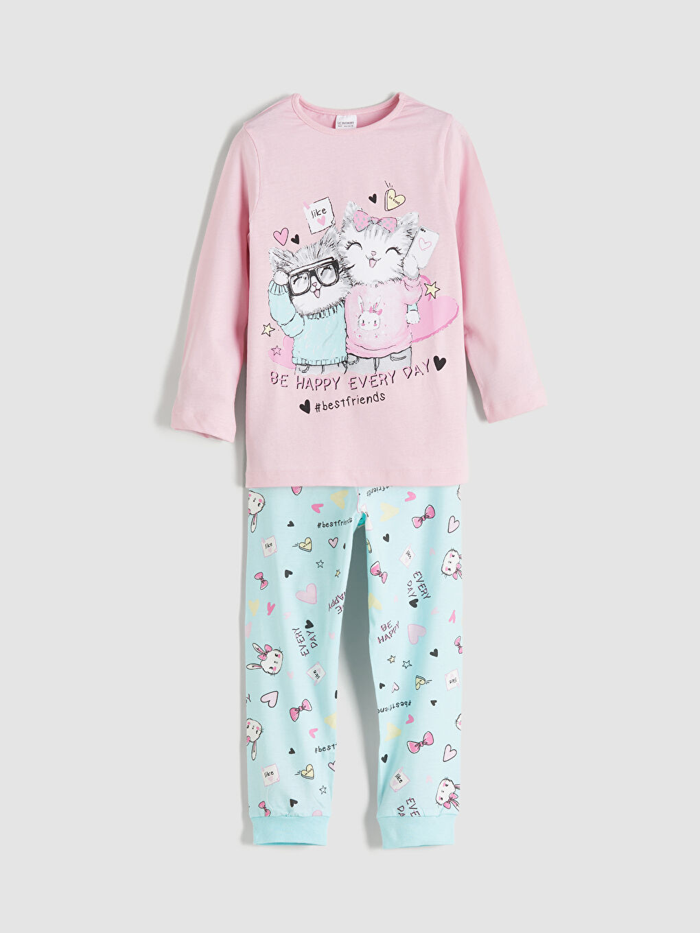 Ensemble de Pyjama Col Rond pour Filles
