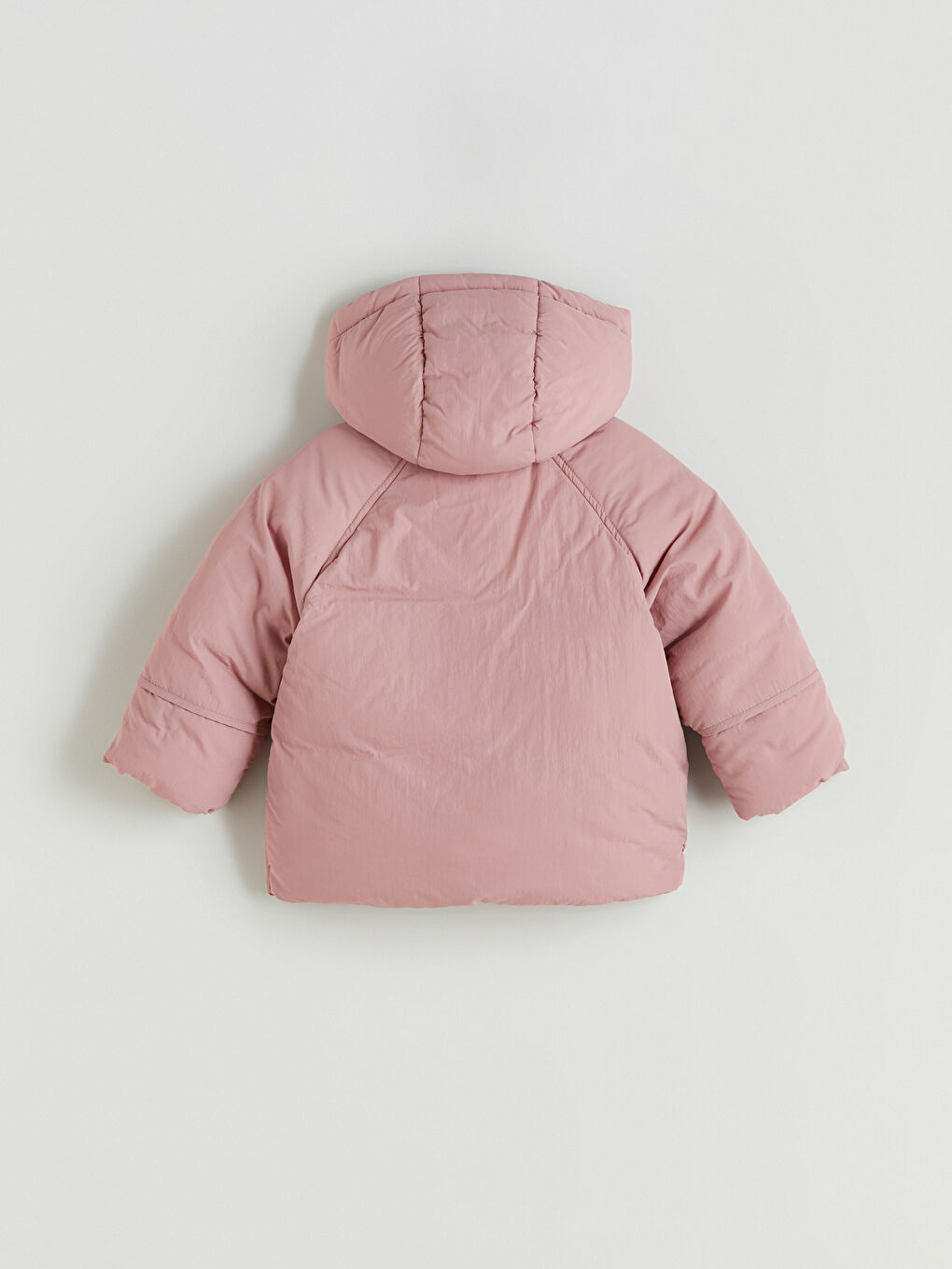 Pembe Su İtici Kız Bebek Şişme Mont-4