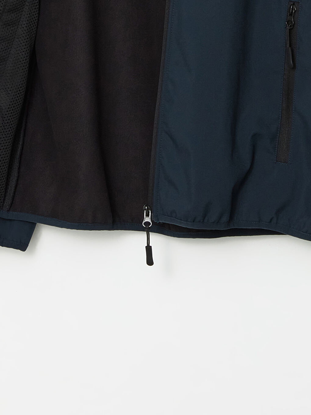 Lacivert Standart Kalıp Kapüşonlu Erkek Mont-1